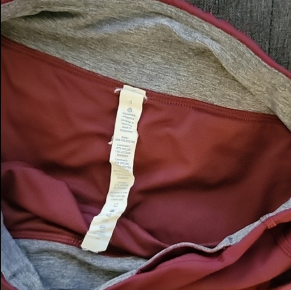 Lululemon Run: Speed Shorts Red Buffalo plaid size 4 - Picture 4 of 7